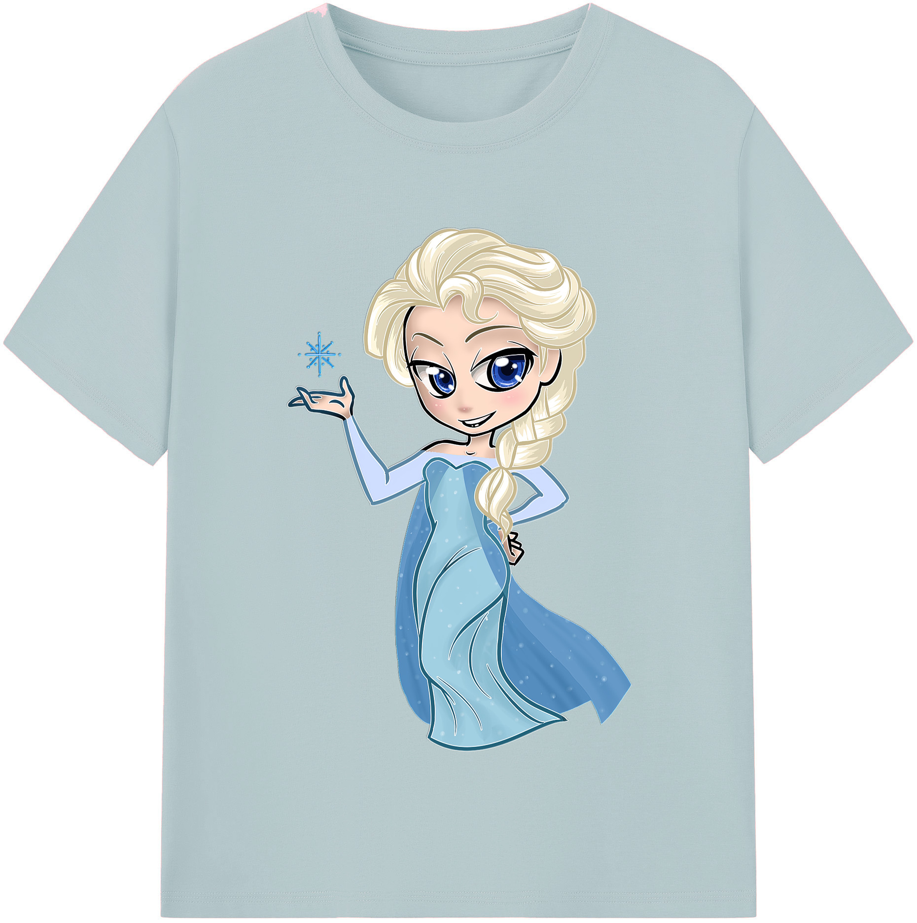 （画像用） アナと雪の女王 アンナ エルサ Frozen Anna Elsa 綿100％半袖Tシャツ（フロントプリント）